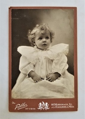 1901 antique PHOTOGRAPH haverhill ma ELDRIDGE H LLOYD adorable angelic baby