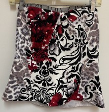 White House Black Market Sz 2 Floral SATEEN Strapless BUSTIER CORSET Top Women  s