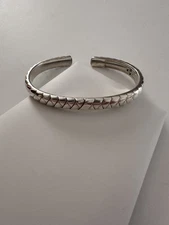 David Yurman 925 Sterling Silver Cairo Wrap Cuff Bracelet Size L 54.77 grams