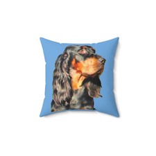 Gordon Setter 'Angus' Spun Polyester Throw Pillow