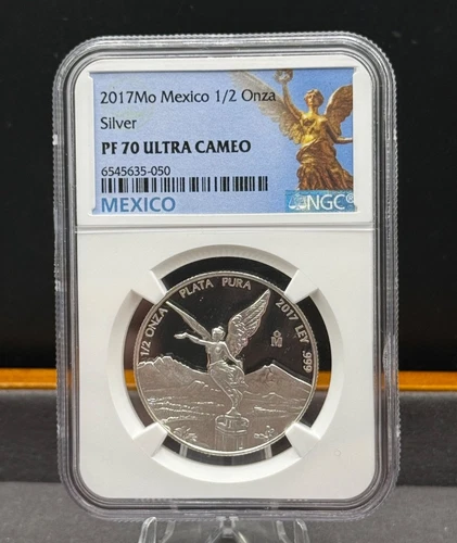 2017 Proof Libertad .999 Silver 1/2 oz  NGC PF 70 Ultra Cameo ~ Mexico
