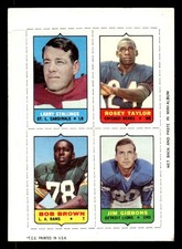 1969 TOPPS LARRY STALLINGS NNO VG ROSEY TAYLOR BOB BROWN JIM GIBBONS 4-IN-1