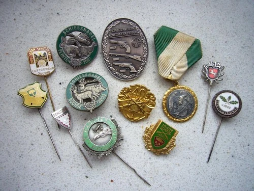 A62) Bundle Collection Lot - Various Badges Pin Shooting Federation Shooting Club