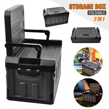 Foldable Storage Box Sit-on luggage Storage Stool Car Boot Organiser Trunk Box