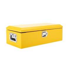 Heavy Duty Steel Truck Bed Tool Box, Powder-Coated Diamond Plate Storage Ches...