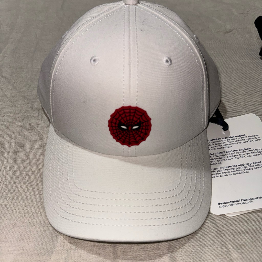 MONCLER Spider-Man White Baseball Hat NWT | eBay