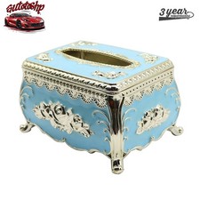 Gold And Blue Luxury European Style Tissue Box Holder US