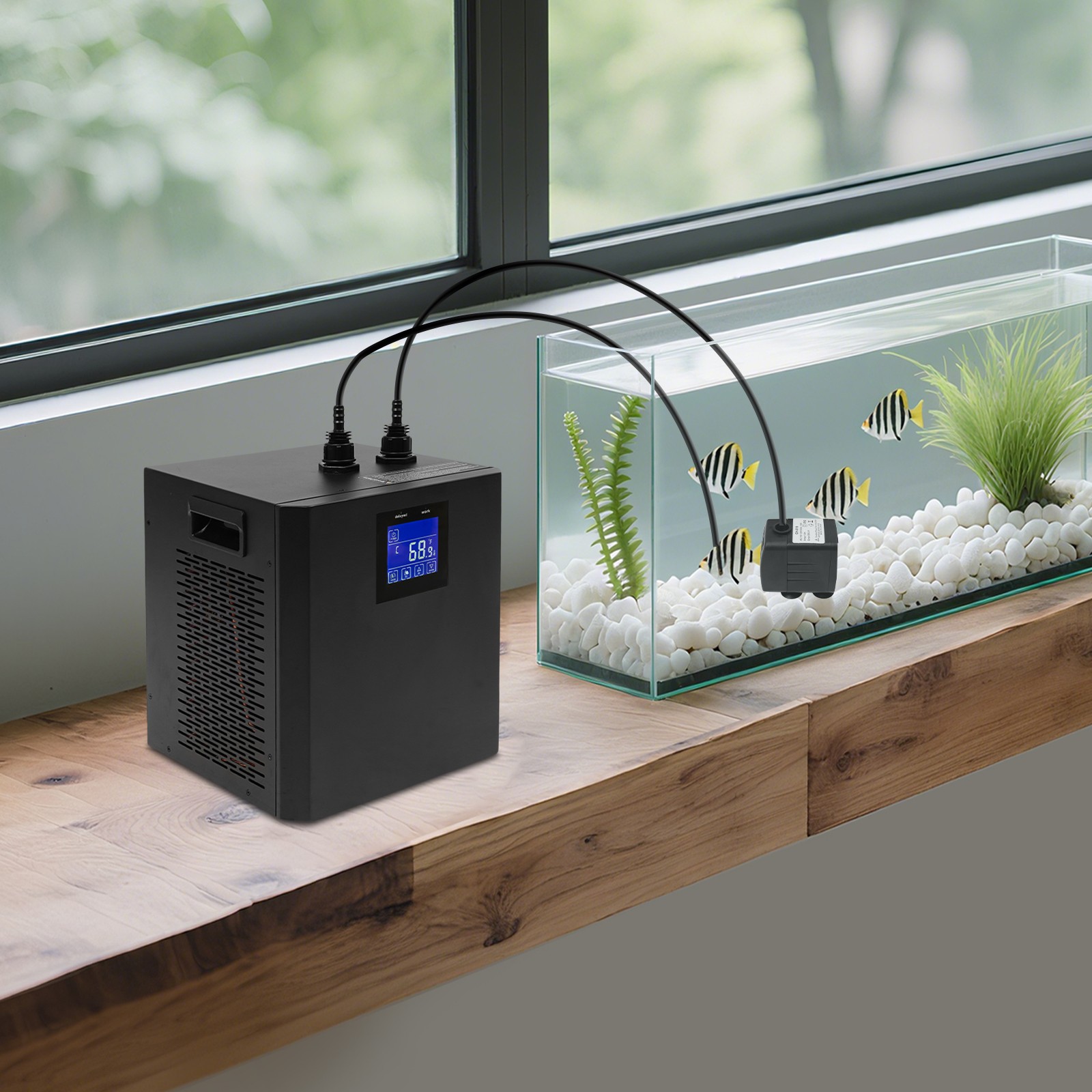 Aquarium Cooling Machine 1/3 HP Fish Tank Water Chiller Equipment Home/Commerce