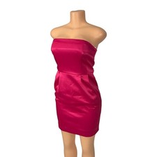 Express Design Studio Fuchsia Pink Satin Strapless Mini Cocktail Dress Size 4