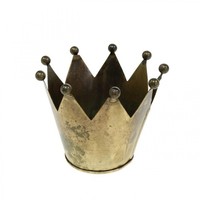 Teelichthalter Krone Metall Vintage-Look FüR Tischdeko Und Advent