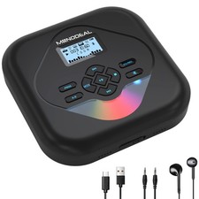 CD Player Portable,Bluetooth CD Player with Speakers,Rechargeable Player for ...