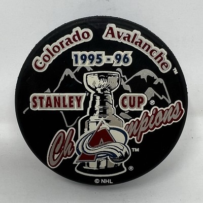 1995-96 STANLEY CUP CHAMPIONS  COLORADO AVALANCHE NHL VINTAGE PUCK