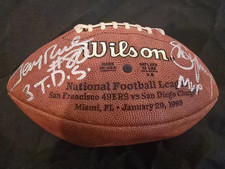 Jerry Rice, Steve Young autographed SB XXIX football - ROY FIRESTONE COLLECTION