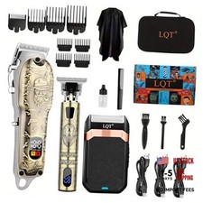 Hair Clippers Set for Men, Hair Clipper Trimmer with LED Display, Bronze