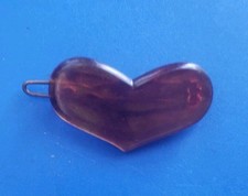Vintage Heart Barrette / Hair Clip. France