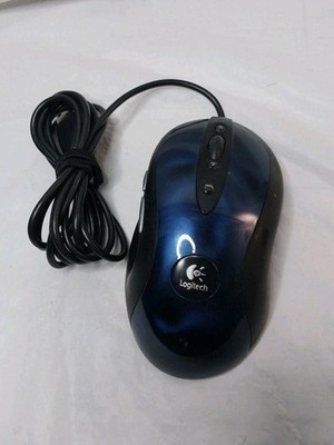 Logitech MX510 Optical Wired Scrolling USB Performance Gaming Mouse Works Blue