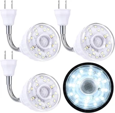 3 Pack Motion Activated LED Night Light Plug in Smart Dusk Dawn Sensor Light PIR