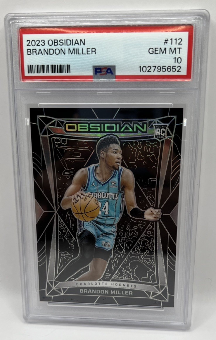 2023-24 Panini Obsidian - Brandon Miller #112 PSA 10 (RC) Charlotte Hornets
