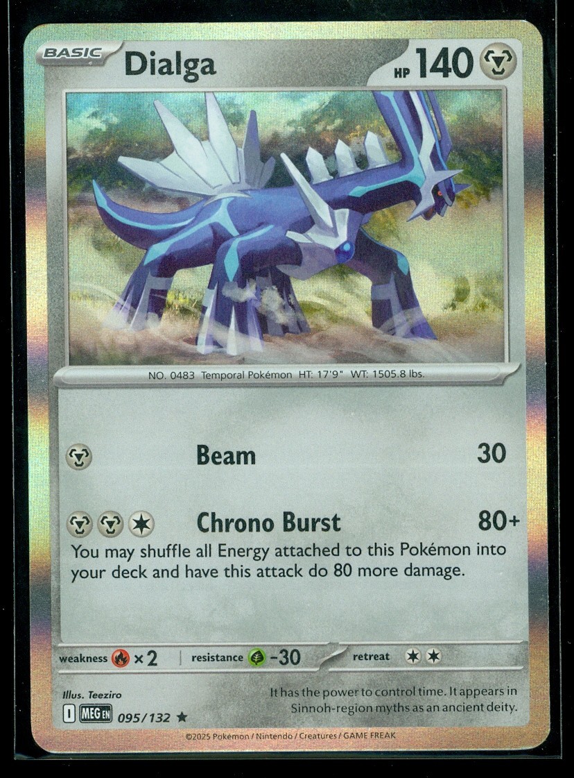 Pokemon DIALGA 095/132 - Mega Evolution - RARE HOLO - MINT