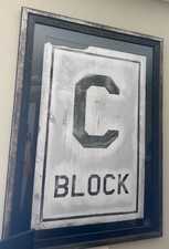 The Walking Dead C-Block Sign Crew Original Prop Memorabilia