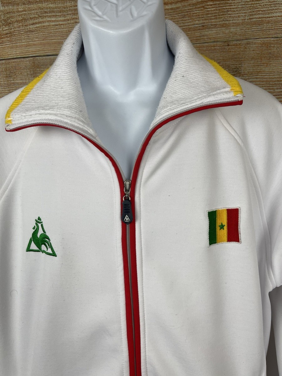 Le Coq Sportif Men's White Senegal Full Zip Track Jacket