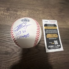 Jose Leclerc Signed WS Baseball Autographed “2023 WS CHAMPS” Rangers JSA