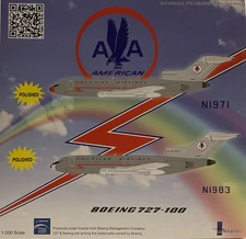 Inflight 1:200 American Airlines Boeing 727-100 N1983 Astrojet IF7211212BP
