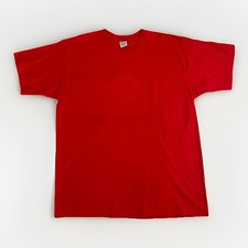 Vintage 1990s Guess Activewear Embossed Red Made In USA Size XL T-Shirt New
