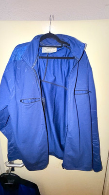 Porsche Design Sportwear Herren Windbreaker Jacke Baumwolle Blau XXL Stehkragen