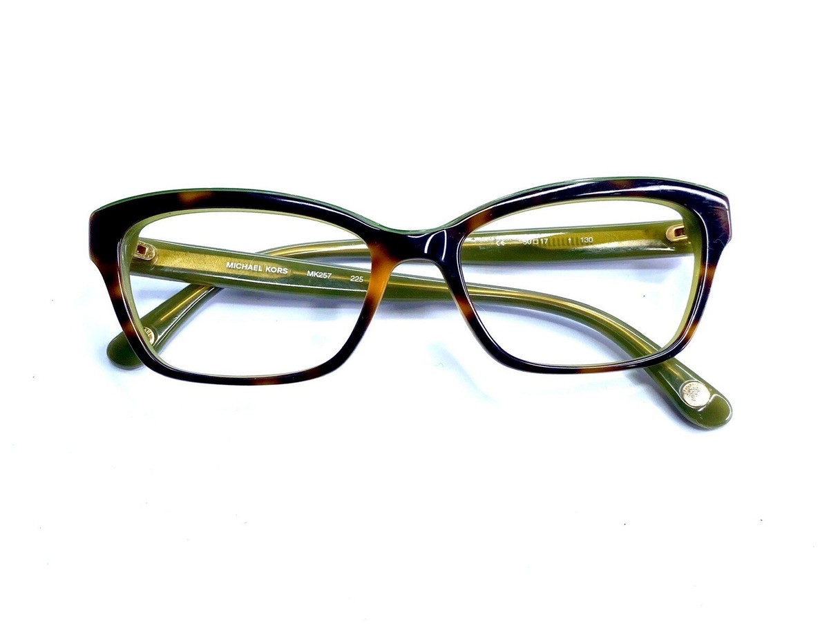 Michael Kors Tortoise Cat-Eye Glasses with Green Interior can put prescription Michael Kors 4179 | Eyeglass World main image 3