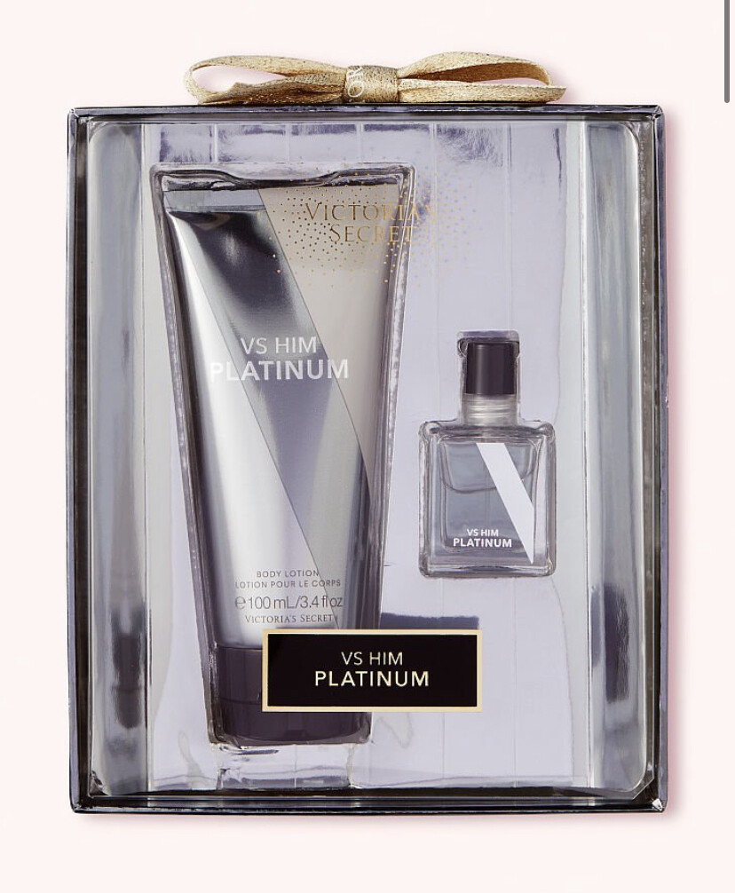 Victoria's Secret BOMBSHELL TEASE PLATINUM 2pc HOLIDAY Gift Set