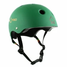 PROTEC HELMET Classic CERTIFIED MATTE RASTA GREEN PRO-TEC MEETS AUST BIKE STANDA