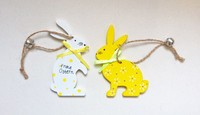 AnhäNger OsteranhäNger Osterschmuck Holz Hase Osterhase Ostern Deko 2Er Set