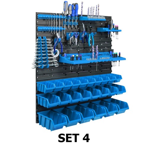 Lagersystem Werkzeugwand Wandregal Stapelboxen Werkzeughalter Blau 10 Größen XXL - Bild 29 von 68