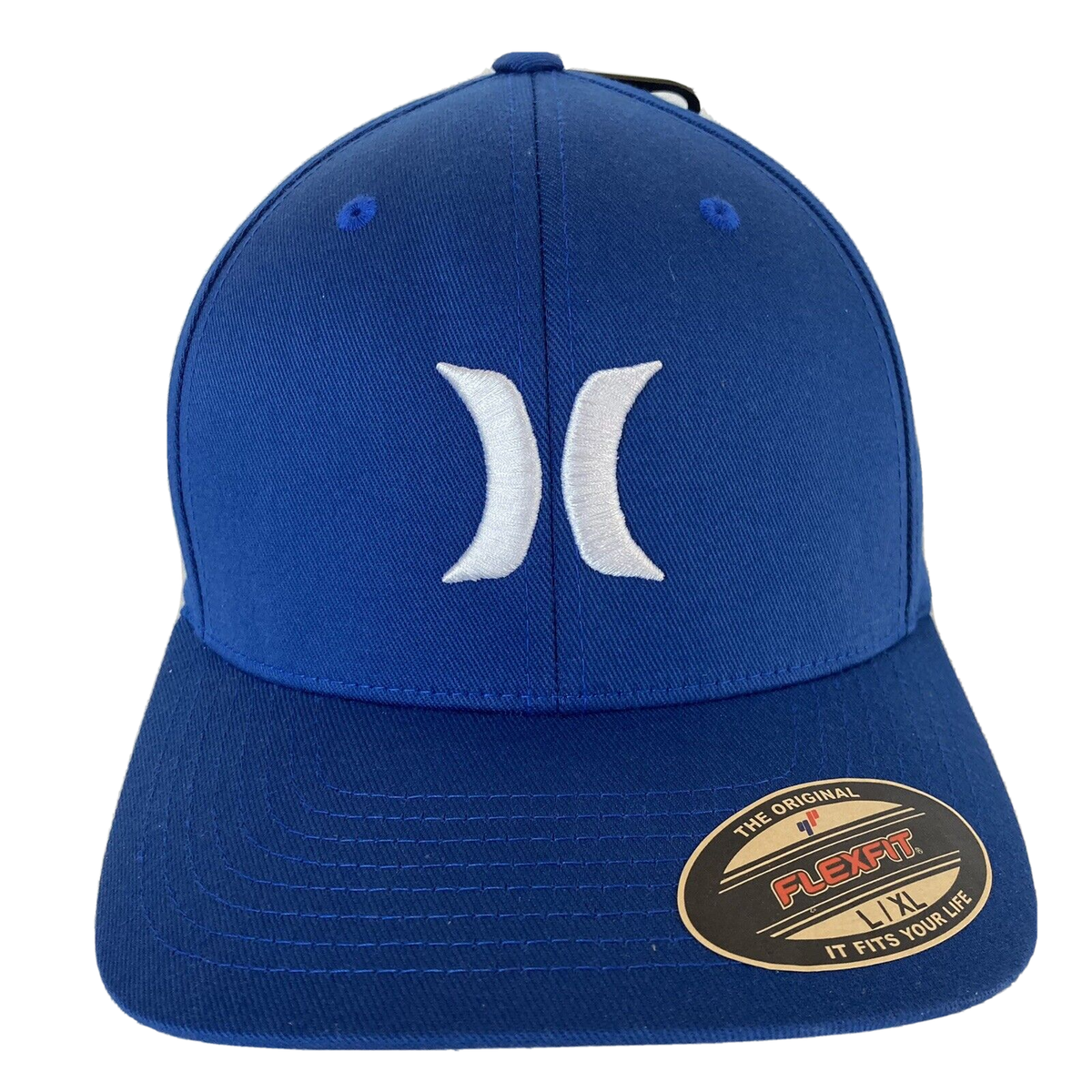 Hurley One and Only Utility Blue White FlexFit L/XL Large XLarge