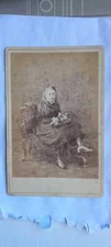 Antique cabinet card real photo a nice girl from Dublin 1880s T. Cranfield