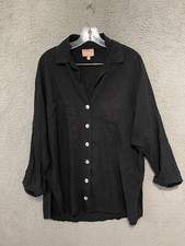 Show Me Your Mumu Women's Top Size Medium Button Up Black Adult