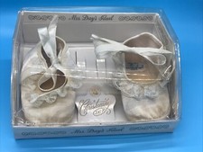 Vintage MRS. DAY  S IDEAL Christening Baby Shoes, Size 2 Original Box - NO Socks