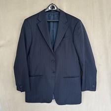 Armani Collezioni Saks Fifth Avenue Mens 42L Wool Sport Coat Black Pin Strip