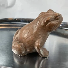 Hand Crafted Toad Signed Frog Figurine Red Mill