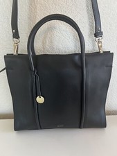 Skagen Black Leather Tote Bag Purse Katryn