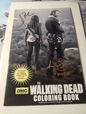 Walking Dead Coloring Book signed by Jon Bernthal & Lennie James w/COA