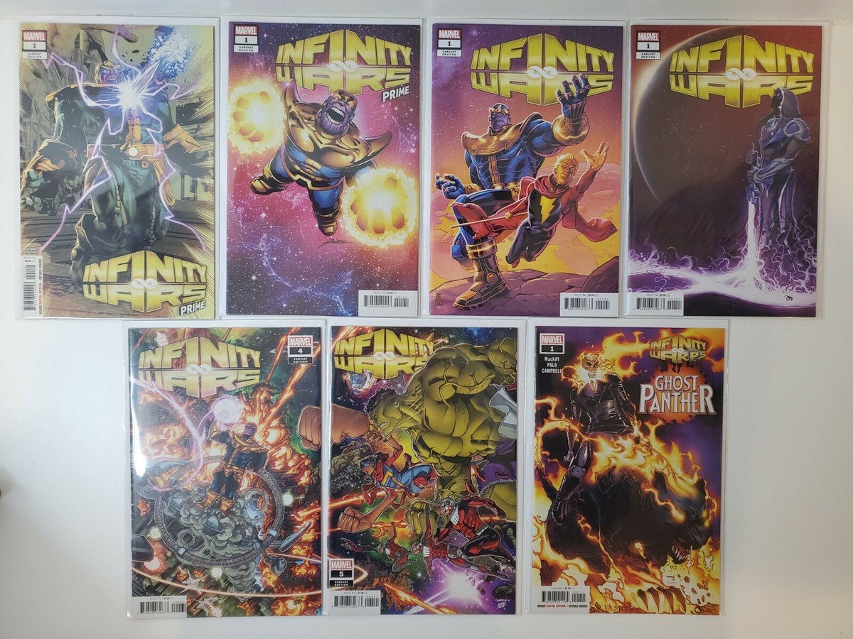 Marvel Infinity Wars Lot Of 7 Infinity Warps Ghost Panther #1