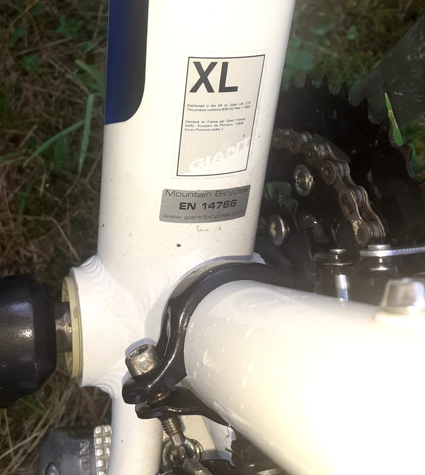 MTB GIANT REVEL  XL Rahmen weiß / blau  absol. neuwertig - Bild 3 von 4