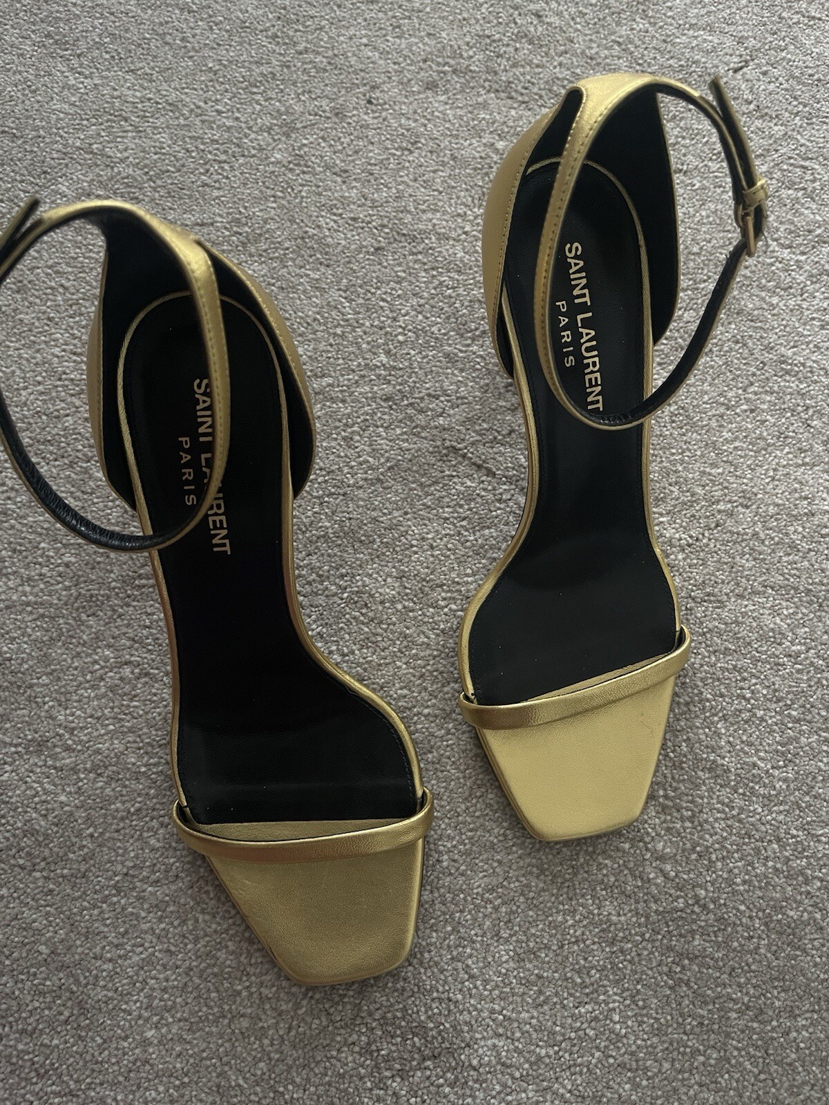 Saint Laurent Opyum tacchi oro in 85 mm misura 37