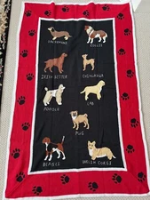 Storybook Knits NEW Heavy Blanket Dog Print Throw Blanket        38.5"/61"