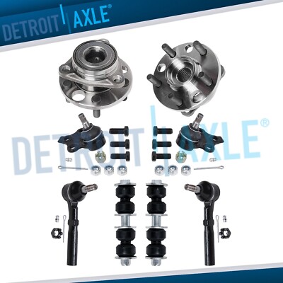8pc Front Wheel Bearing Hubs Suspension Kit for Chevy Cavalier Pontiac Sunfire
