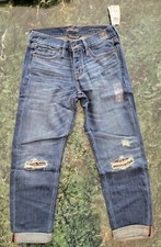 Abercrombie  Fitch Women Boyfriend Straight Signature Jean W25 L25   J8