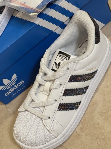 Adidas Superstar Originals S76352 White Metallic Snake 10 Toddler  Girls/Kids | eBay