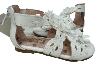 Jumping Beans Toddler Girl's Extravagant Gladiator Sandals White Size:7 92U